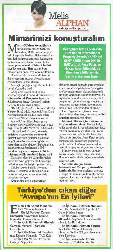 Hurriyet News&Melis Alphan column